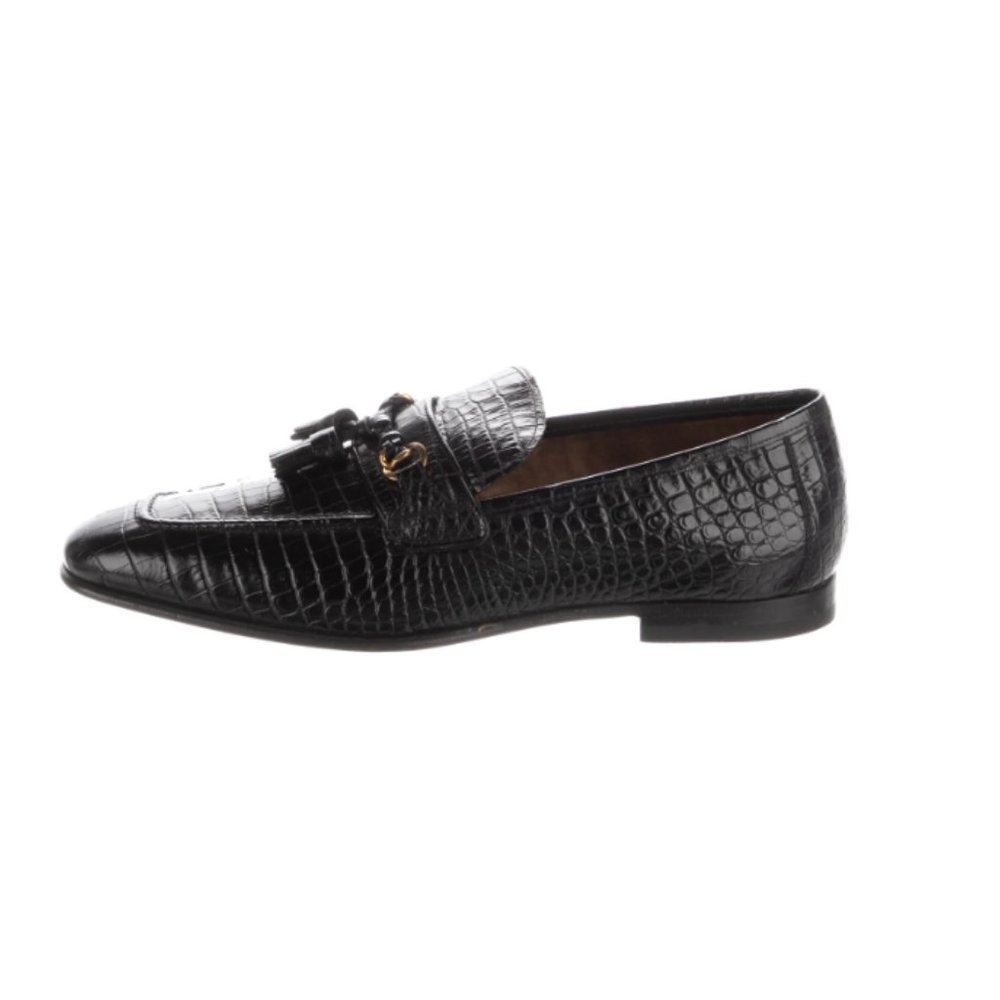 TOM FORD Embossed Horsebit Accent Dress Loafers - Picture 2 of 4
